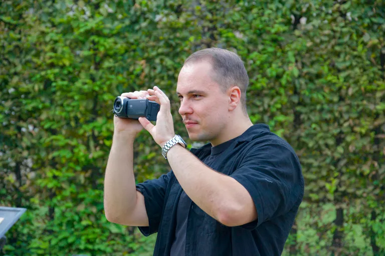 employee cameraman at a Film making Adventure